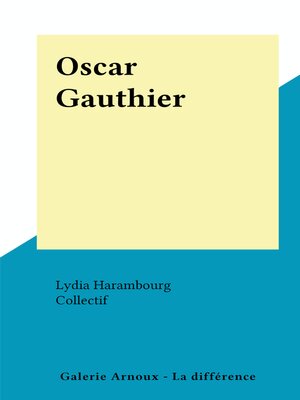 cover image of Oscar Gauthier